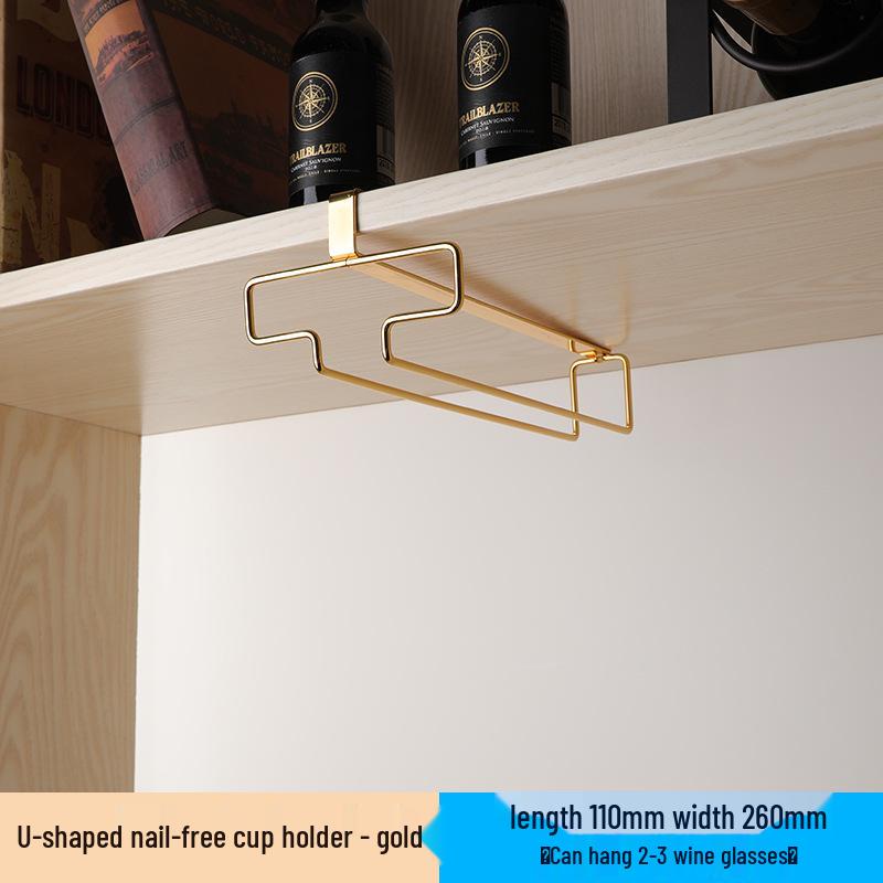 Punchfri opp-ned vinglassholder - Moderne hengende oppbevaring for stettglass