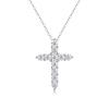 Élégant Collier Foi en Argent S925 pour Femmes, Chaîne de Clavicule Croisée Moissanite Anti-ternissement