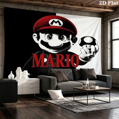 Arazzo da Parete Super Mario Appeso Estetico alla Parete Coperta in Tessuto Stampato Arazzi Decorativi per Camera da Letto Soggiorno Decorazione per la Casa