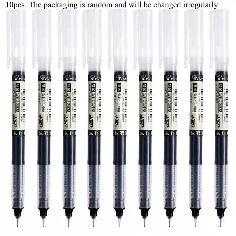 30pcs/10pcs Direct Liquid Quick Drying Gel Pens 0.5mm - Smooth Writing, Fast Drying Ink - For Students & Office Workers