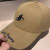 Wide brim lengthened baseball cap female alphabet embroidery autumn and winter hat casual versatile cap men's enlarged and deepened