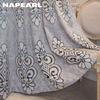1PC NAPEARL Jacquard Sheer Curtain 20-40% Blackout Ring Type Tulle for Living Room Bedroom Balcony Window Home Decor