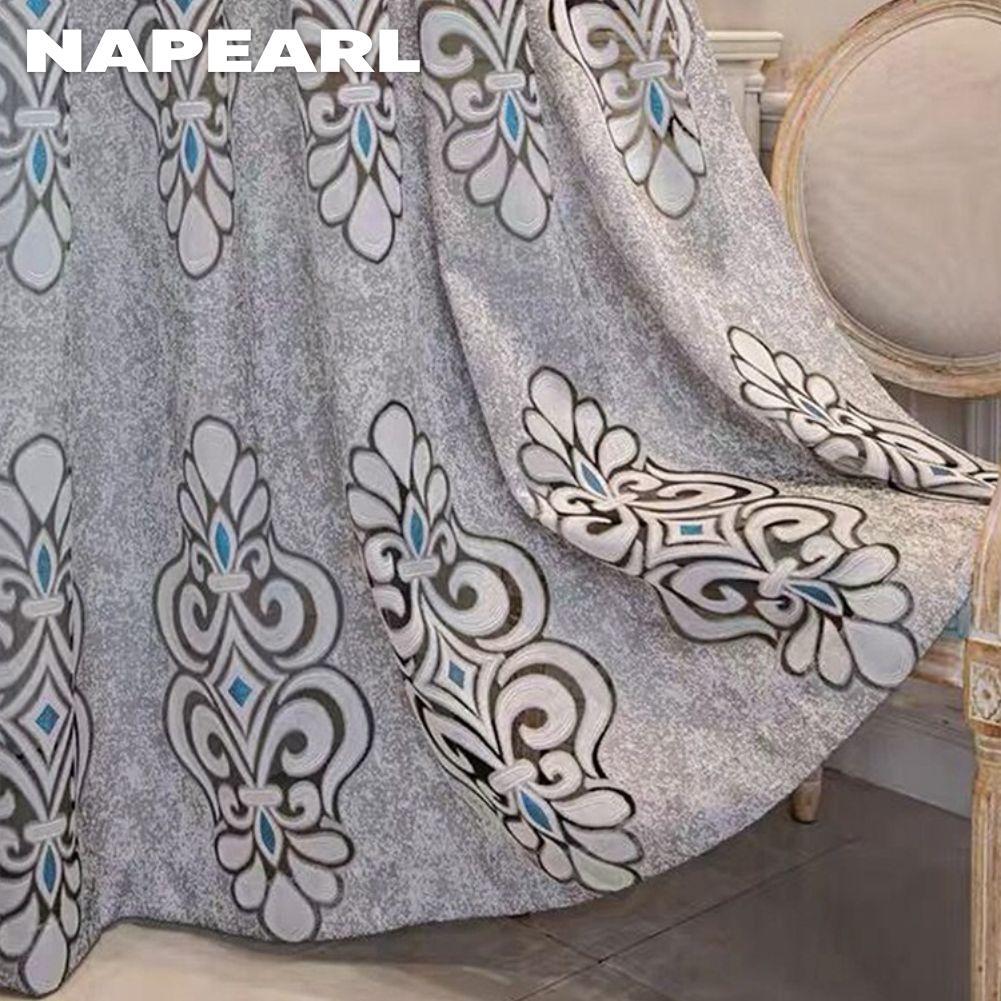 1PC NAPEARL Jacquard Sheer Curtain 20-40% Blackout Ring Type Tulle for Living Room Bedroom Balcony Window Home Decor