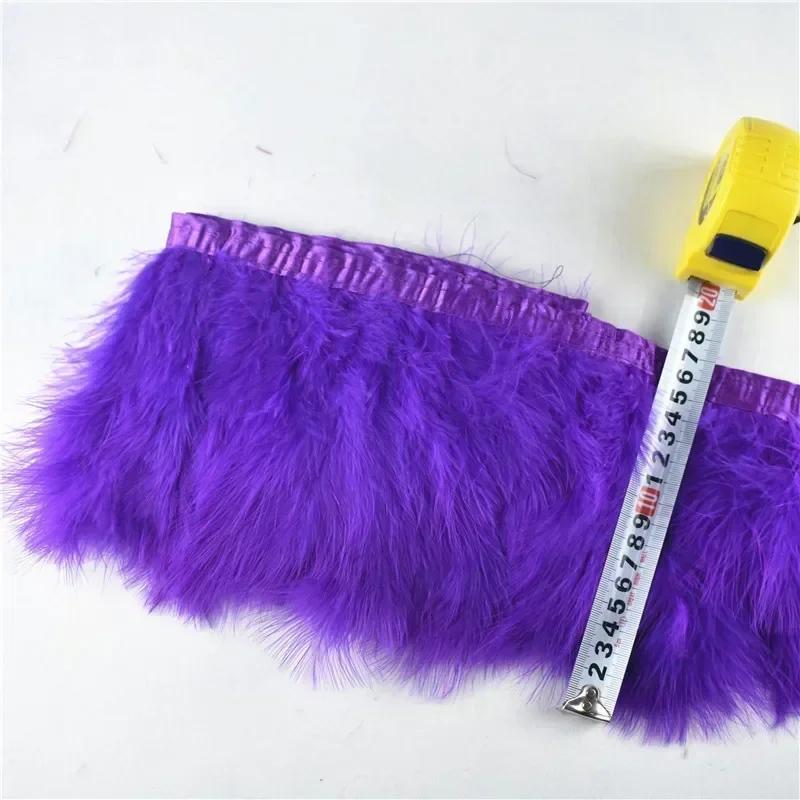 2Yards/lot Natural Fluffy Marabou Feather Trims Fringe 6-8inch Turkey Feathers for Crafts Ribbon Boa Clothing Wedding Decoration