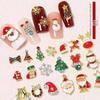 Christmas Alloy Nail Art Decor: Cartoon Santa, Bells, Reindeer, Snowflakes & Rhinestone Accessories