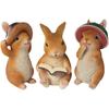 Reading Rabbit Gardening Animal Decoration Creative Resin Statue Garden Decoration