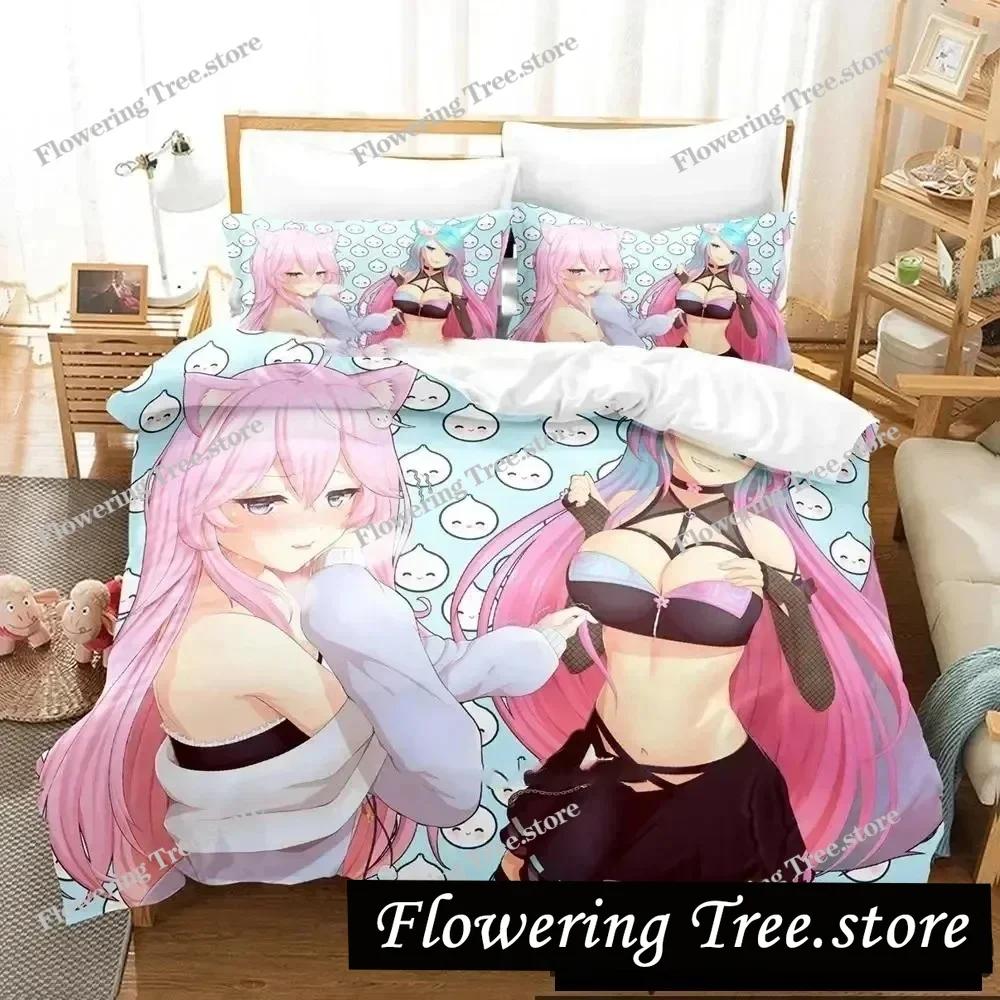 Anime Nyatasha Nyanners Bedding Set Boys Girls Twin Queen King Size Duvet Cover Pillowcase Bed boys Adult Home Textileextile