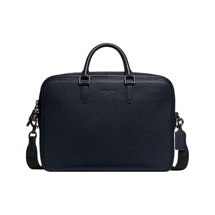 New COACH Gotham Cow Leather Handbag, Shoulder Bag, Crossbody Bag, Briefcase Large Men's Blue CH754-DWP