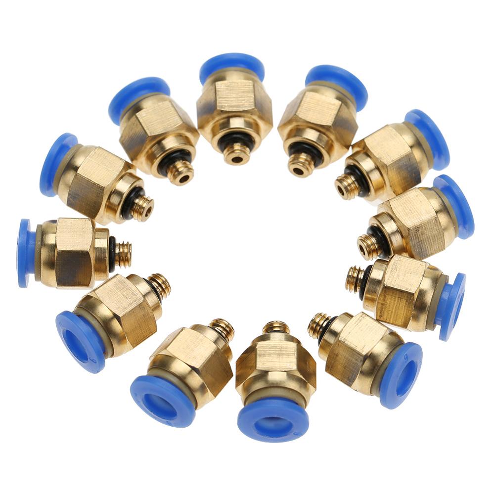 Tubo Aria 4mm Raccordi Rapidi Pneumatici Filettatura Maschio Connettore Dritto Push-In (PC4 M5 20 pezzi)
