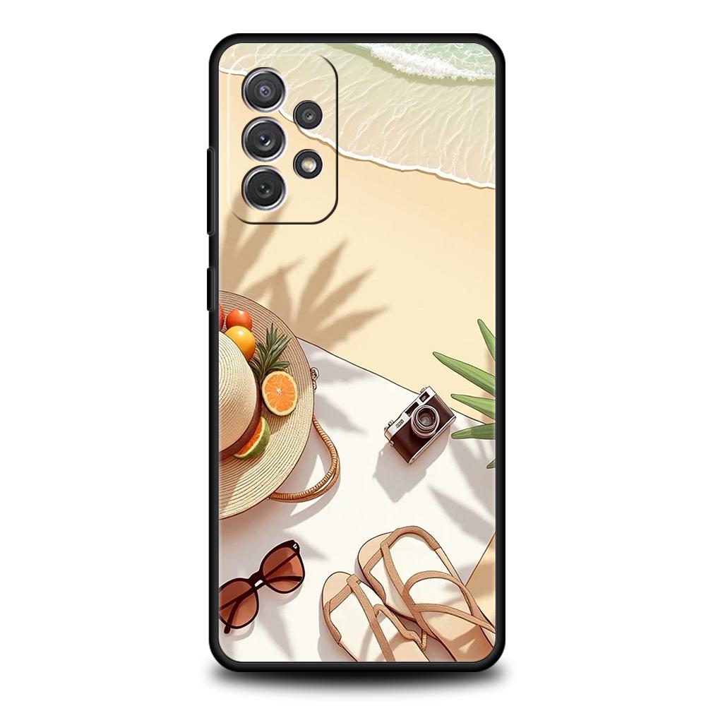 Summer Beach Phone Case for Samsung Galaxy A73 A55 A53 A51 A35 A33 A32 A25 A23 A22 A15 A13 A17 A07 5G Soft TPU Shell Fundas Bags