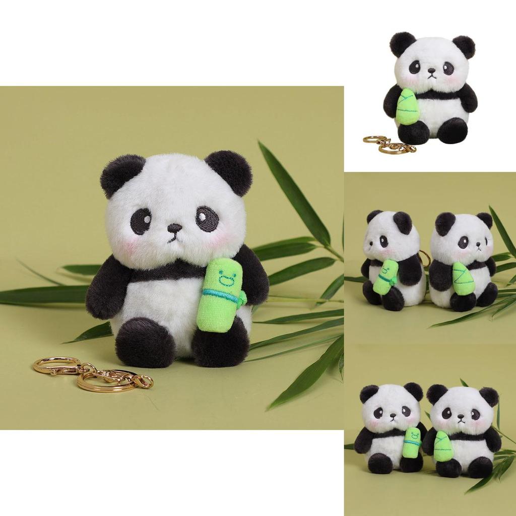 Adorable Panda Plush Keyring With Magnetic Circles For Kids Bag Decor And Gift