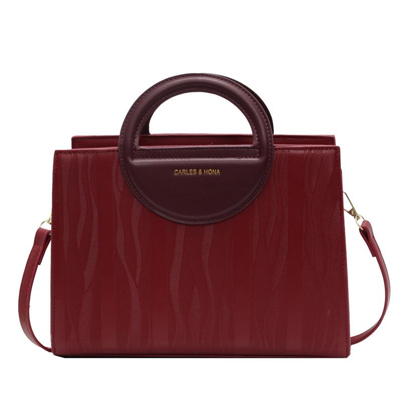 Red bag women's autumn premium texture portable wedding bag shoulder messenger bag wedding bride bag