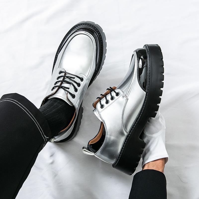 22 New Leather Shoes Business Dress Casual Breathable Suit Shoes High Sense Wedding Derby Shoes Gentleman