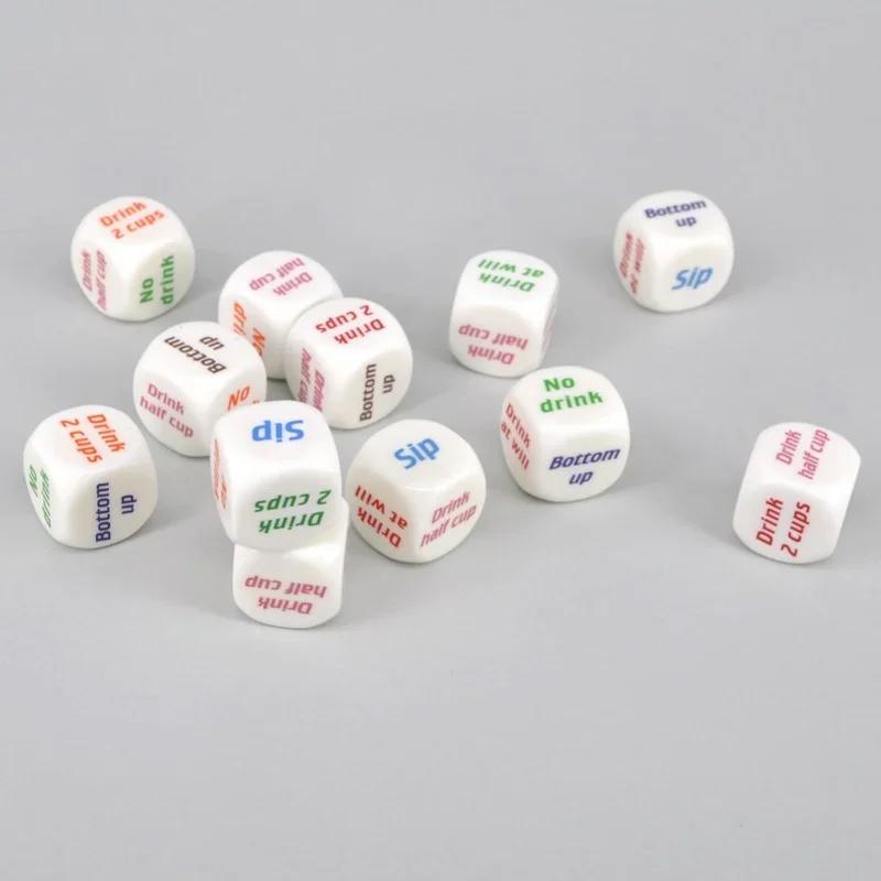3Pcs New Funny Drinking Sip Dice Roll Decider Die Game Party Bar Club Pub Gift Toy Entertainment Games Drink and Shake The Dice