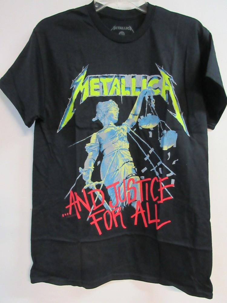 METALLICA OFFICIAL MERCH 2023 NEON AND JUSTICE FOR ALL BAND MUSIC  MEDIUM Unisex T-Shirt XL