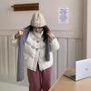 Jiaxing Pinghu horn buckle down jacket women's new thickened stand-up collar bread jacket small winter short coat tide