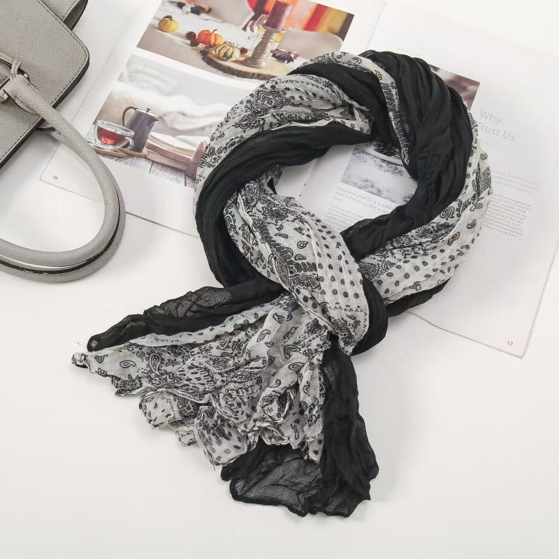 

Lightweight Linen Cotton Scarf Soft Breathable Fabric Comfortable Texture Stylish Design Suitable for Seasonal Use Versatile Accessory One size