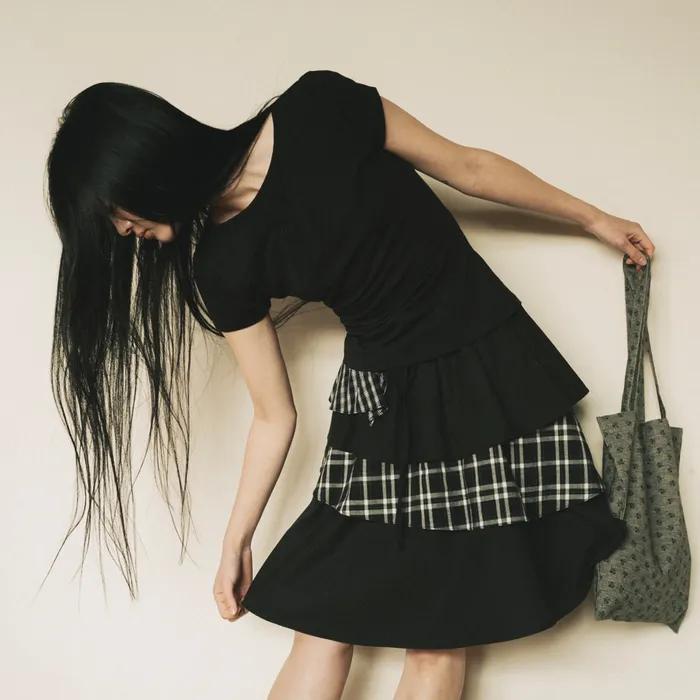 FLORAL COTTON ECO BAG, KHAKI