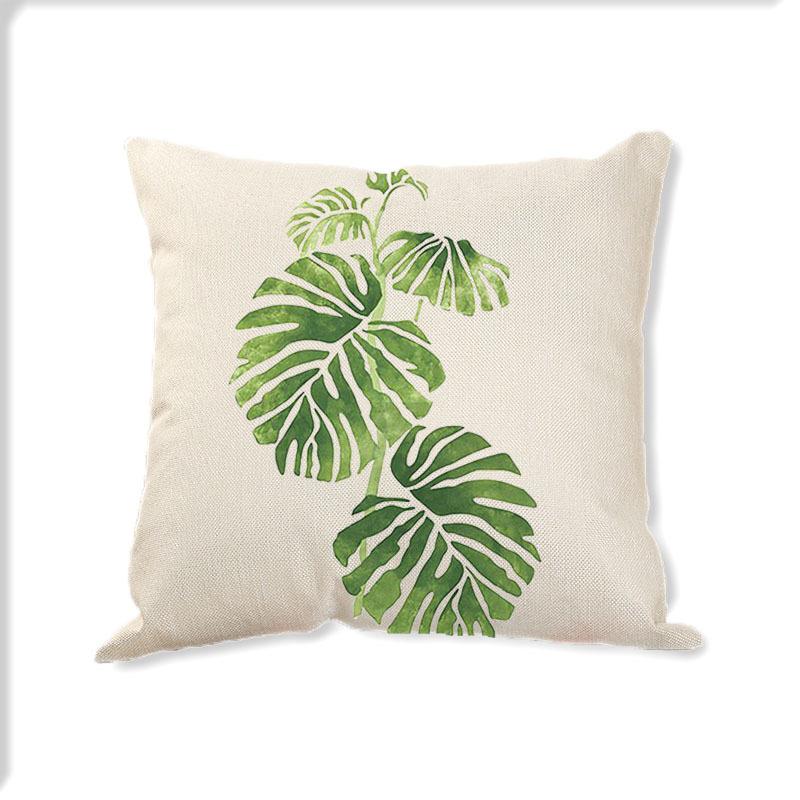 Pillowcase Green Planting Nordic Simple Linen Home Decoration Cushion Cover Design Cushion Cover