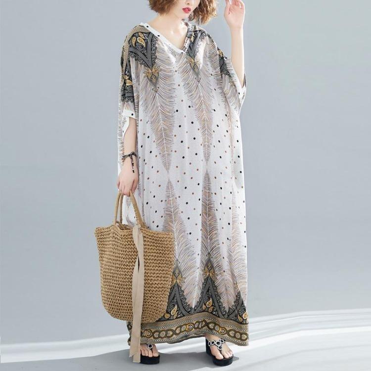 Nouveauté Été Robe Longue Maxi Vintage Florale Satinée Grande Taille Femmes Décontractée Ample Robes