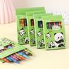 New8/12 Colors Cartoon Panda Multi-Color Crayons Creative Gift Students Children Painting Stationery Washable Oil Painting Stick