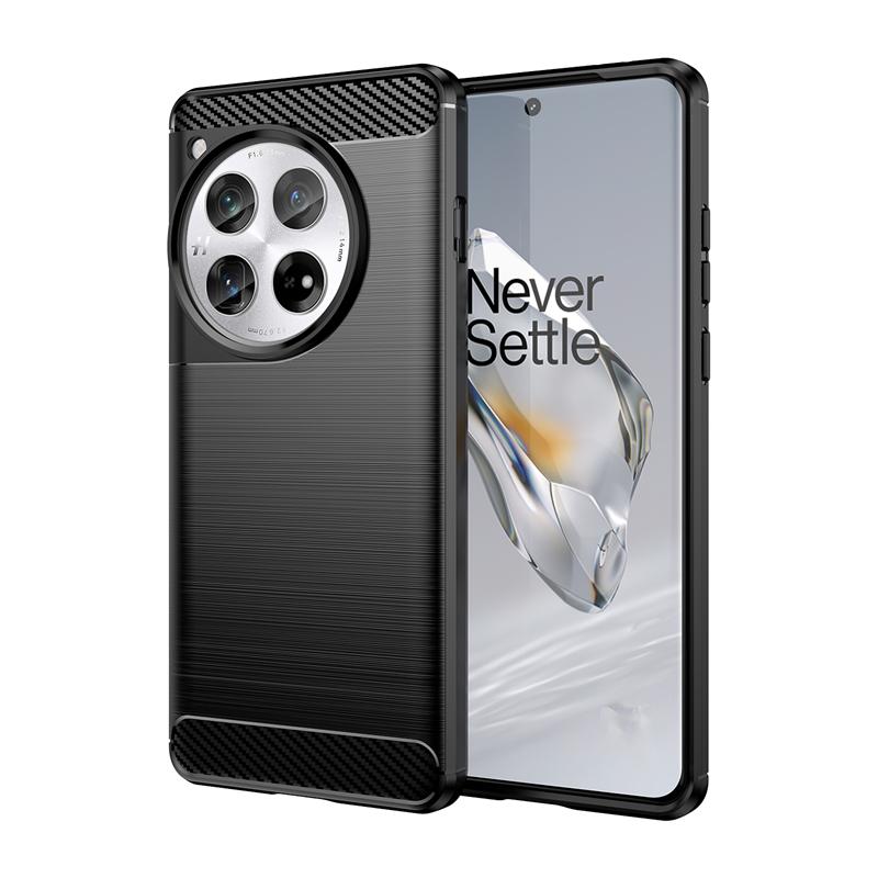 For OnePlus 12 Case Bumper Anti-knock Soft Silicone Carbon Fiber Back Cover For OnePlus 12 5G Case For OnePlus 12 Case 6.82 inch