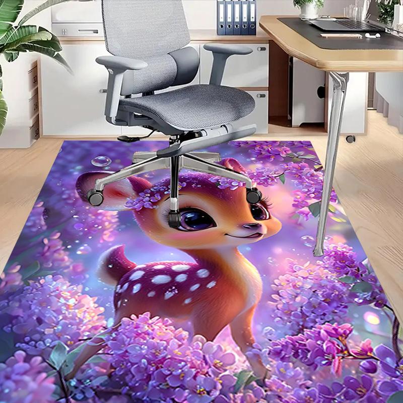 1PC Deer Flowers Extra Large Non Slip Floor carpet, Office, family, bedroom, Studio Large Area Rug Indoor Rugs