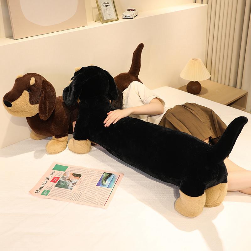 Long Sausage Dog Body Pillow Large Dachshund Stuffed Doll Toy Cute Dog Decorative Throw Pillow Sleeping Back Cushion Sofa Decor