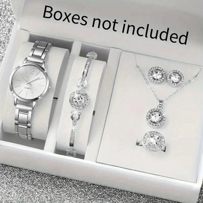 1 Set - Mode Versprechen: Damen Goldarmband Quarzuhr Schmuckset Trifft Elegante Zeit (Kein Kasten)