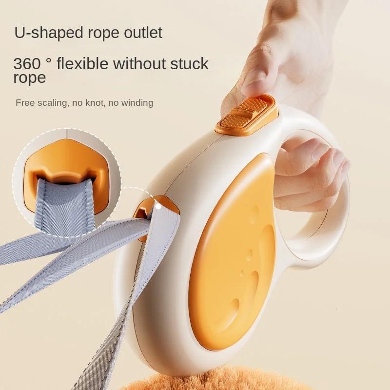 3m/5m Dog Leash Automatic Retractable Nylon Durable Harness Pet Lead Extension Proof Punch Walking Running Lead Pulling Rope