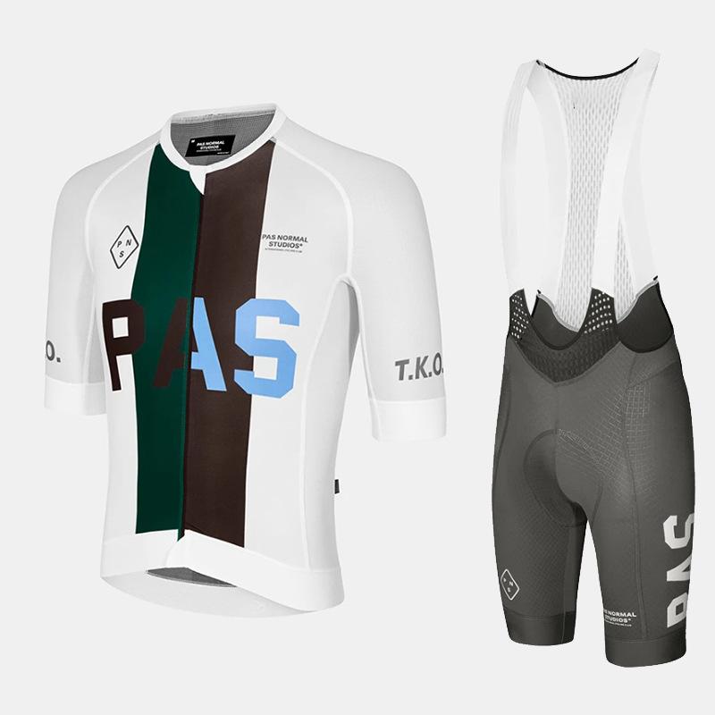 PAS New Cycling Suit Bicycle Short Sleeve Suit Road Bike Simple Elastic Breathable Strap