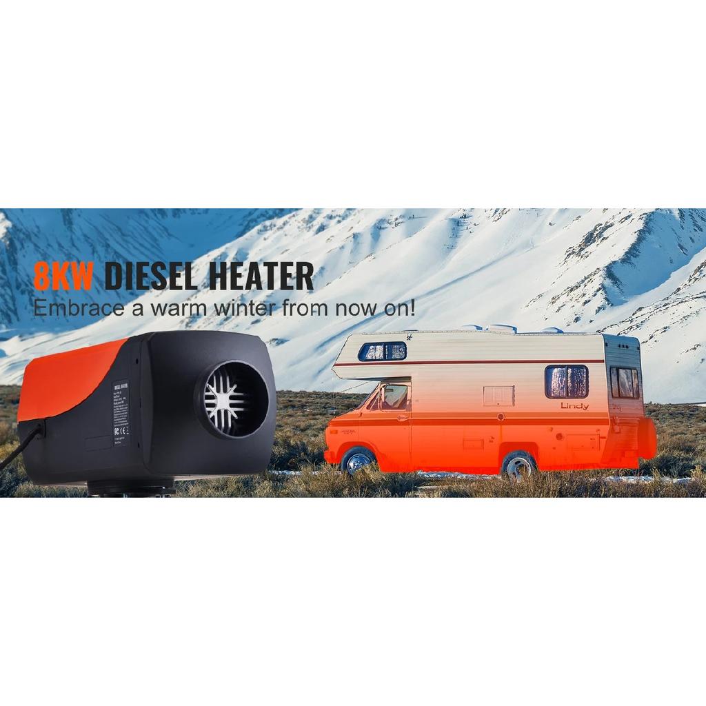 SucceBuy Diesel Air Heater 12V 5/8KW Diesel Heater Diesel Parking Heater Rapid Heating and Low Noise for RV Trailer Camper Van