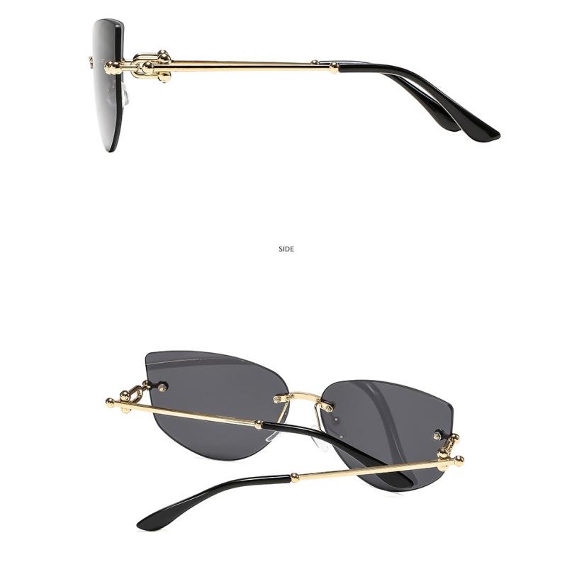 Women's sunglasses, men's and women's fashion polygonal frameless sunglasses