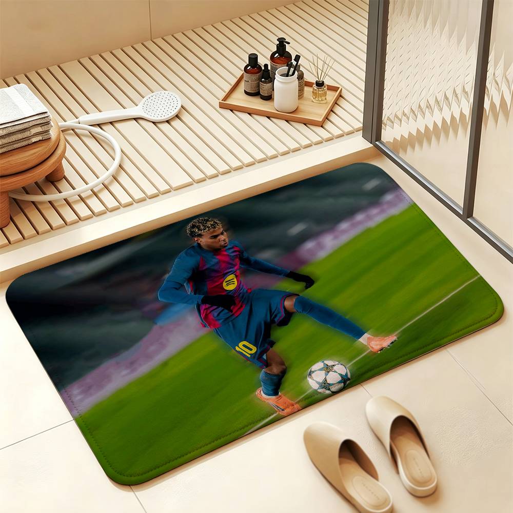 L-Lamine Yamal 19 Wonderkid Soft Comfortable Short Plush Rug Carpet mat Anti‑Slip Floor Mat Machine Washable Home Decor