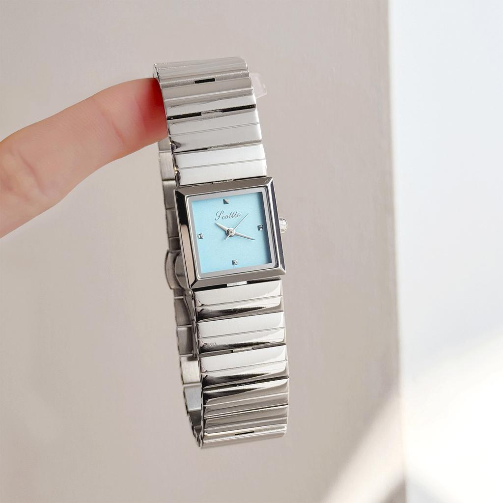 Square Quartz Women Watches Stainless Steel Bracelet Minimalist Vintage Elegant Ladies Dress Wristwatch Female Daily Gift