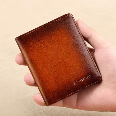 Echtes Leder RFID Geldbörse für Männer Schlanke Kurze Geldbörsen ID Kreditkartenhalter Geldbeutel Mode Herren Geldbörse