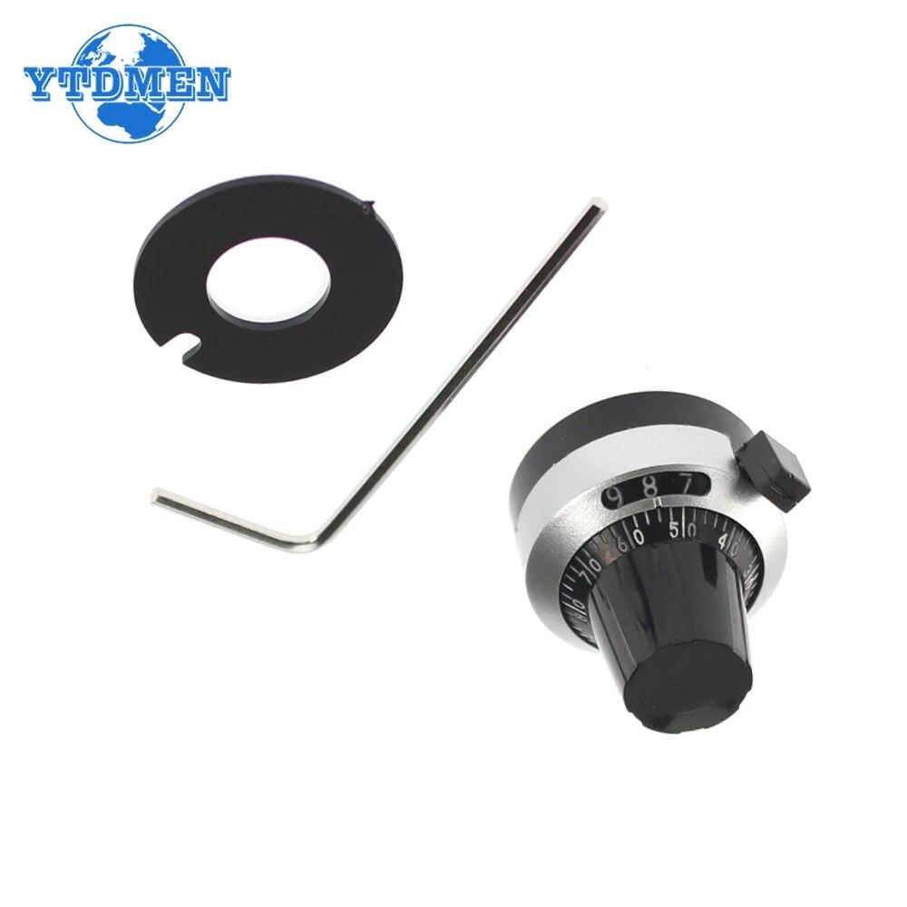 1 Set- Multi Turn Potentiometer Dial Digital Knob Cap 6.35/4mm for 3590S WXD3  Potentiometer