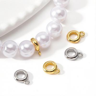 5pcs 10pcs 18K Gold Plated Bails Jewelry Accessories Pendants Bead Separator Charm Holder Jewelry Making Supplies Necklace Bail