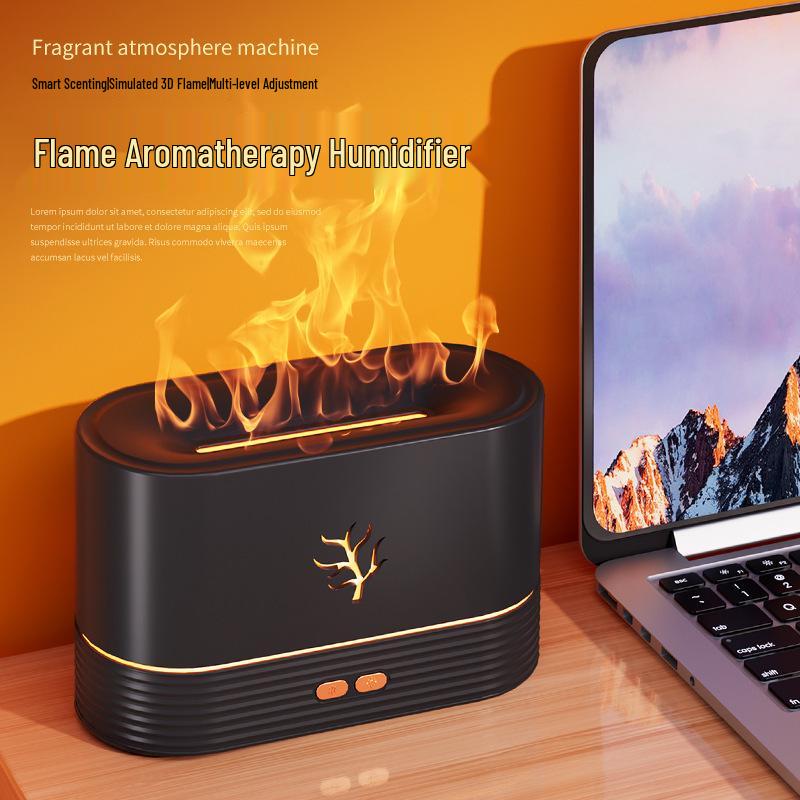 3D Flame Aroma Diffuser: USB-Powered Colorful Humidifier for Home