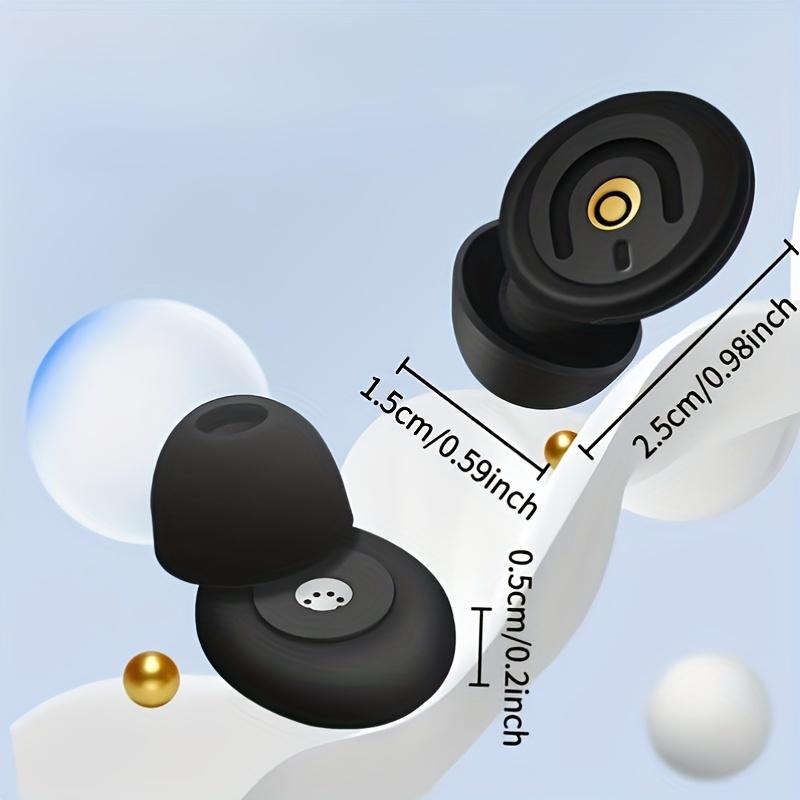 2pcs Noise-Canceling Earplugs with Case - Reusable Tips, 2 Sizes, for Sleeping, Studying, Travel, Insomnia Relief, Back-to-School Essentials