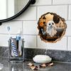 Halloween Cartoon Toilet Sticker, Spooky Ghost Skeleton Self-adhesive Sticker, Waterproof PVC Decoration Decal for Bathroom Living Room