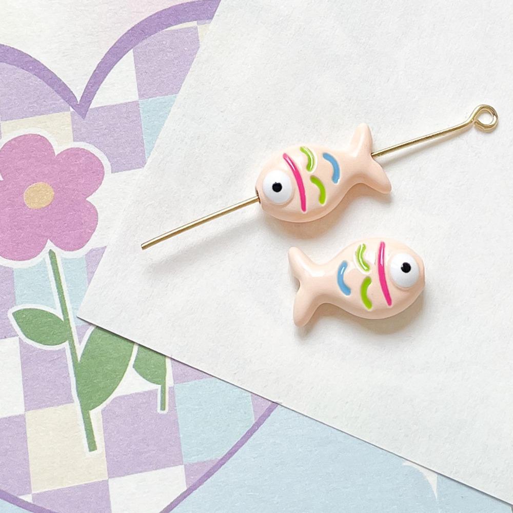 10pcs Colorful Mini Fish Beads Handmade Craft Jewelry Making Material  DIY Accessories