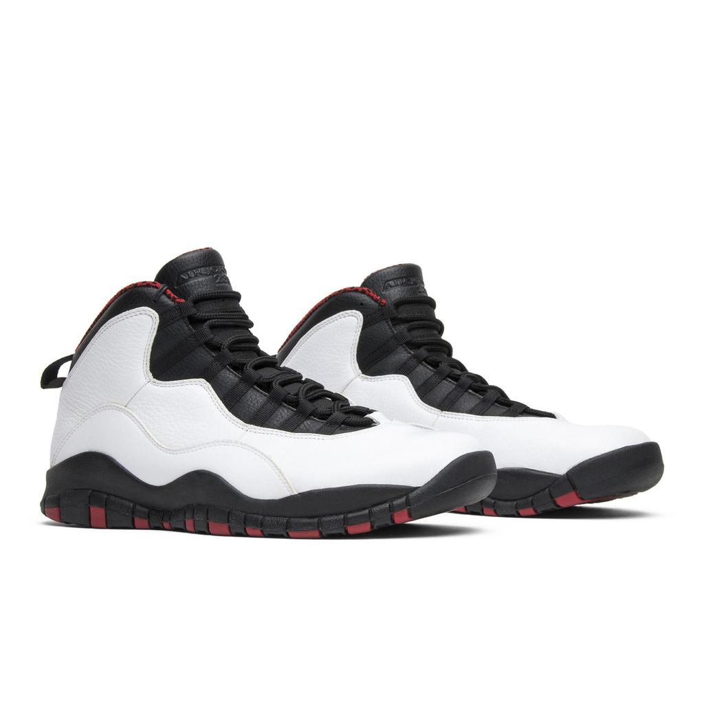 Air Jordan 10 Retro 'Chicago' 2012 (Unisex) White / Varsity Red / Black Vintage Basketball Shoes 310805 100
