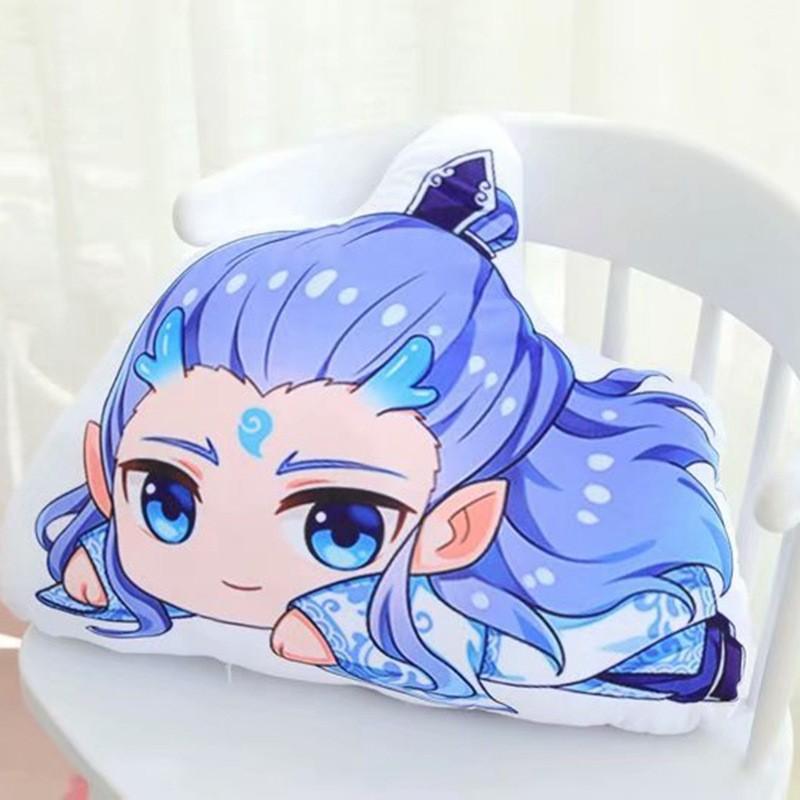 Ao Nezha Bing Plush Toy Pillows Cartoon Stuffed Doll Decorations Gifts Kids