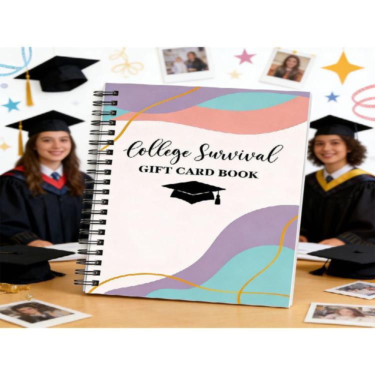 Portable Paper Card Collection Album With Multiple Slots 13x18cm Twin Coil Binding Card Holder For Graduates Students
