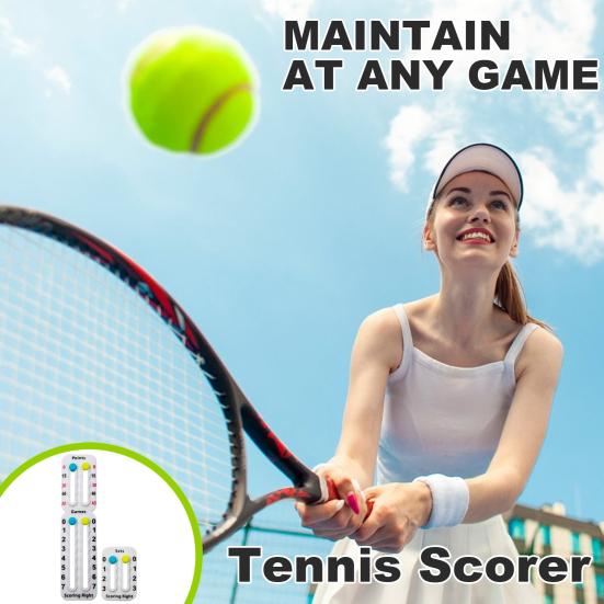 2 Stück Scorer für Tennisschläger und Padel Einfach montierbar Kleines Anzeigetafel Zähler Tragbarer Punktzähler zum Aufzeichnen von Punkten Spielen Sätzen
