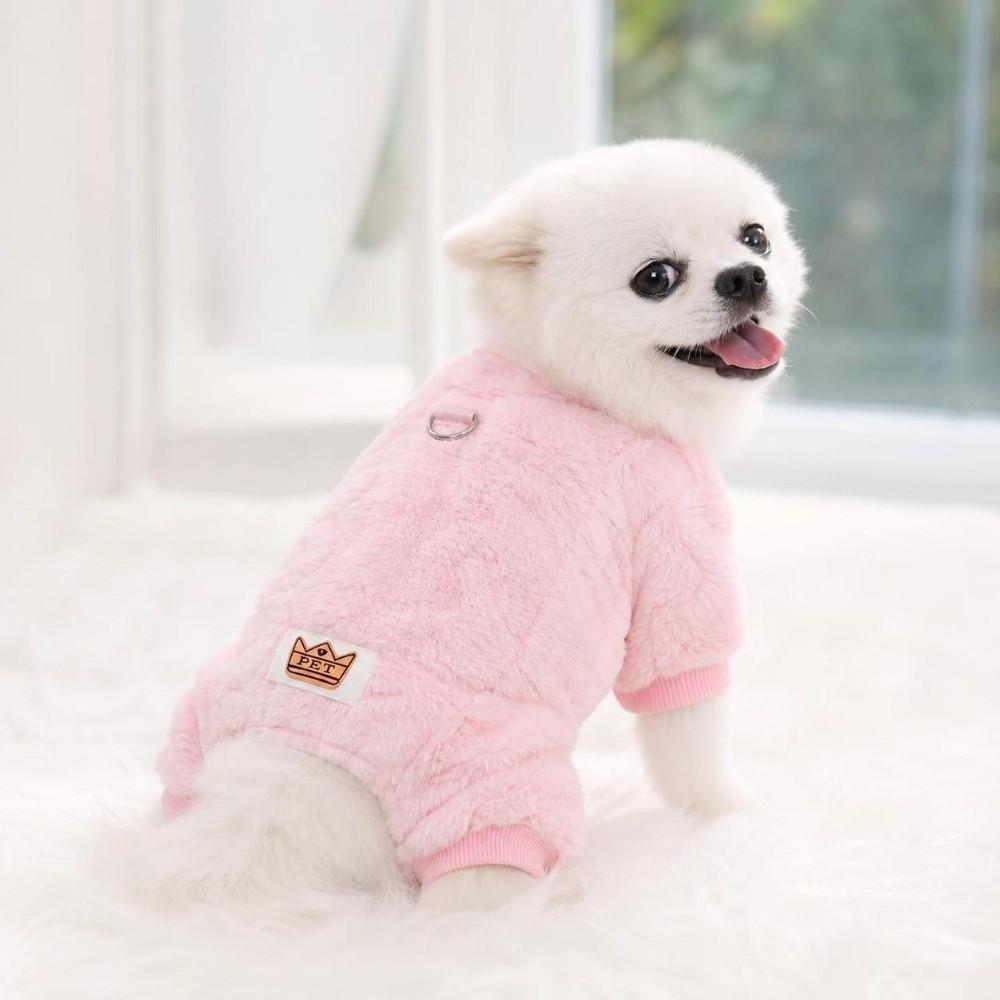 Fleece Dog Warm Clothes Windproof Dog Bodysuit Fashion Plush Dogs Coat Cat