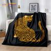 3D-Cartoon-Tiger, Wolf, Löwe, Leopard, Tier, Plüschdecke, Flanelldecke, Überwurf, Decke für Wohnzimmer, Schlafzimmer, Bett, Sofa, Picknick