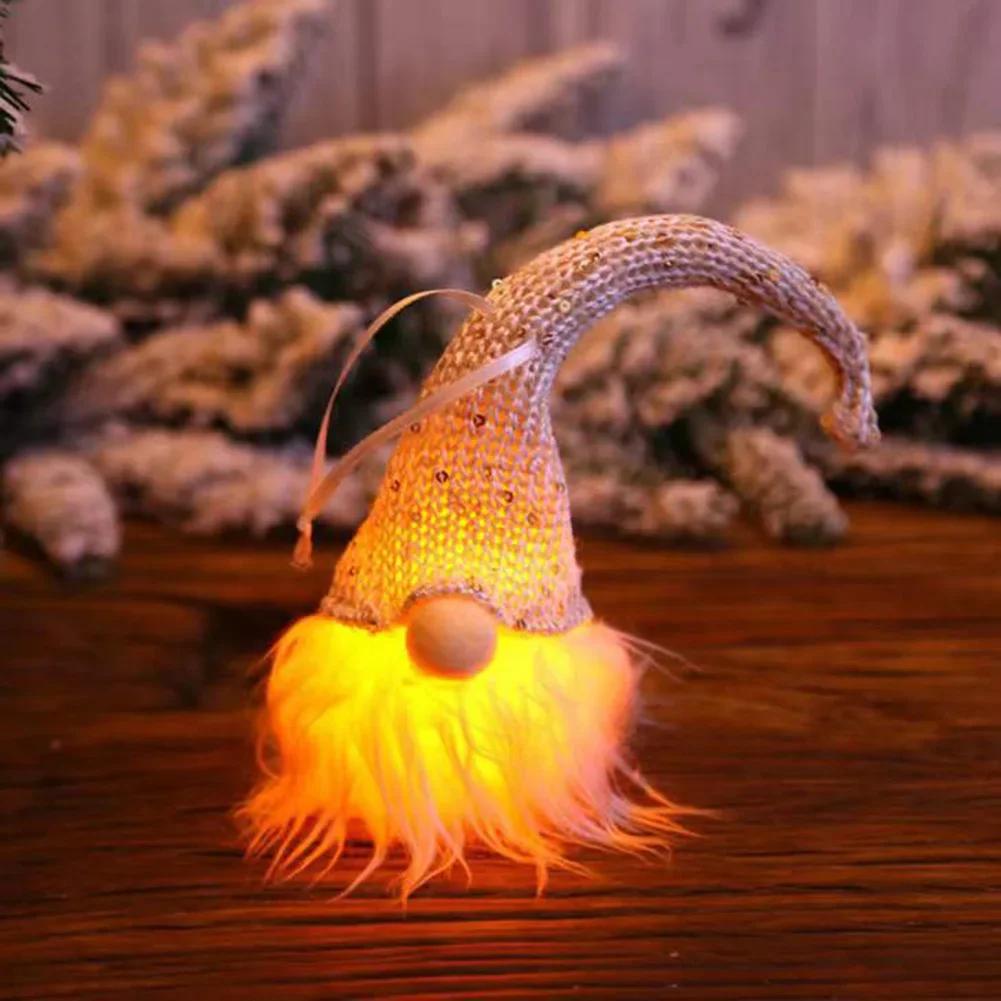 Christmas Trees Christmas Glow Dolls Handmade Holiday Decor Handmade Christmas Glow Dolls Gnomes Decor with LED Light