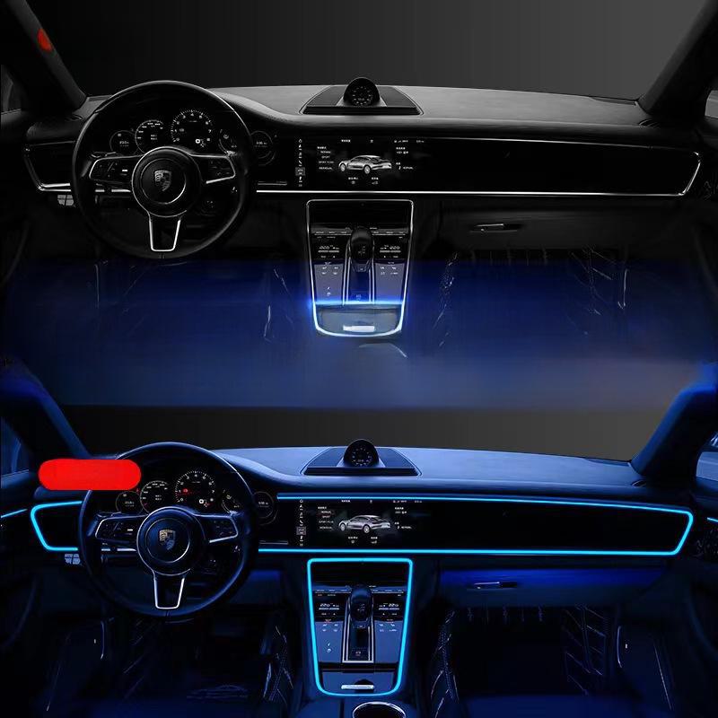Car Interior LED USB Light Strip - Atmosphere & Cold Lighting, Wireless Installation